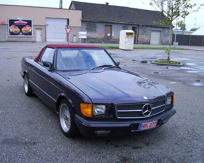 ein hochinteressanter R107 350 SL mit 500 SEC Front Heck und T rgriffen 